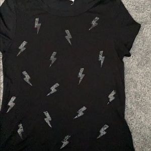 black lightning bolt top